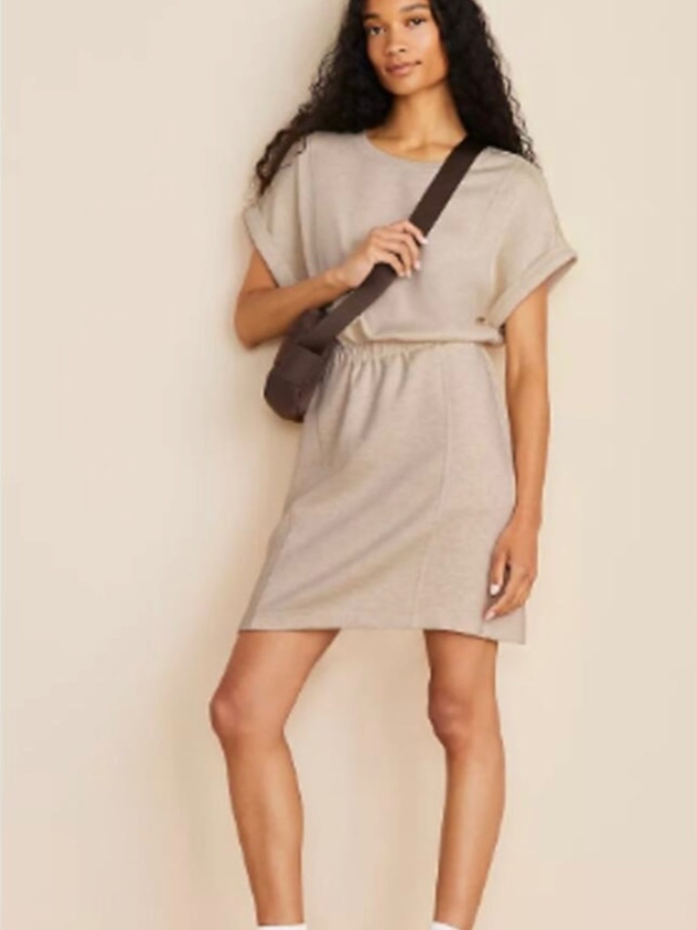 Loft Heathered Scubasoft mini Pocket Dress NWT